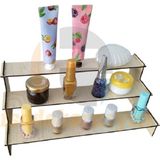 UltraMint Yatak Odası Organizatör, Cupcake Tutucu, Merdiven Şekilli Vitrin Rafı - Ahşap - Ceviz
