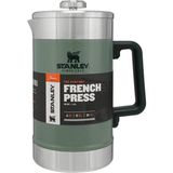 UltraMint Yeşil 1.4 Lt French Press Termos, Şık ve Pratik Kahve Keyfi - Seçenek 1 - Ahşap
