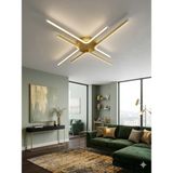 UltraMint Yüksek Aydınlatmalı Kuzey Yıldızı Model Gold Tavan Plafonyer LED Avize - Seçenek 1 - Altın