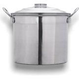 UltraNova Çapar Group Alüminyum Kazan Soba Çamaşır Kazanı 36 CM Gri 20 litre - Altın - Gri - 37 cm