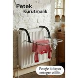 UltraNova Vaelmont Balkon ve Petek Üstü Çamaşır Kurutmalık - Pratik ve Hafif Tasarım - Siyah - Seçenek 1