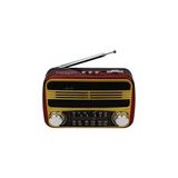 UltraNova Vaelmont Bluetoothlu Çok Fonksiyonlu Nostaljik Müzik Kutusu Nostaljik Radyo - Siyah