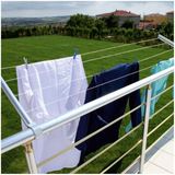 UltraNova Yumuşak Metal Balkon Çamaşır Askısı Yuvarlak Küpeşte Pks 01 Gümüş - Gül Bahçesi - Seçenek 1
