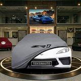 ULTRASHOP Chevrolet Corvette C8 Eray Gri Kumaş Oto Branda Araca Özel Penye Araba Brandası Araç Örtüsü