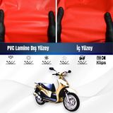 ULTRASHOP Daelim Dart 125 Motosiklet Brandası Su Geçirmez Branda Kırmızı Branda Motor Branda M - Bağlantı Klipsi