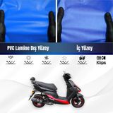 ULTRASHOP Delta Coral 125 Motosiklet Brandası Su Geçirmez Branda Mavi Branda Motor Branda - Bağlantı Klipsi