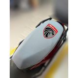 ULTRASHOP Falcon Soft 50 Gri Sele Kılıfı Su Geçirmez Motosiklet Sele Kılıfı Logolu Sele Koltuk Kılıfı-X