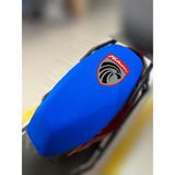 ULTRASHOP Falcon Tecno 50 Efı Mavi Sele Kılıfı Su Geçirmez Motosiklet Sele Kılıfı Logolu Sele Koltuk Kılıfı-X