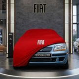 ULTRASHOP Fiat Idea Kırmızı Kumaş Oto Branda Araca Özel Penye Araba Brandası Araç Örtüsü