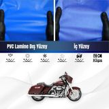 ULTRASHOP Harley Davidson Flhx Street Glide Motosiklet Brandası Su Geçirmez Branda Mavi Branda Motor Branda - Bağlantı Klipsi