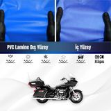 ULTRASHOP Harley Davidson Road Glide Ultra Motosiklet Brandası Su Geçirmez Branda Mavi Branda Motor Branda - Bağlantı Klipsi