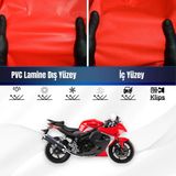 ULTRASHOP Harley Davidson Road King Custom Flhrsı Motosiklet Brandası Su Geçirmez Branda Kırmızı Motor Branda - Bağlantı Klipsi