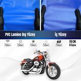 ULTRASHOP Harley Davidson Sportser 1200 Custom Motosiklet Brandası Su Geçirmez Branda Mavi Branda Motor Brand - Bağlantı Klipsi