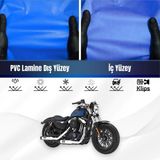 ULTRASHOP Harley Davidson Sportser Xl 1200 x Motosiklet Brandası Su Geçirmez Branda Mavi Branda Motor Branda - Bağlantı Klipsi
