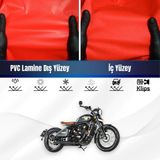 ULTRASHOP Jawa Perak Motosiklet Brandası Su Geçirmez Branda Kırmızı Branda Motor Branda Lç - Bağlantı Klipsi