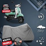 ULTRASHOP Motolux Vintage 50 Motosiklet Brandası Arka Çanta Uyumlu Su Geçirmez Motosiklet Branda
