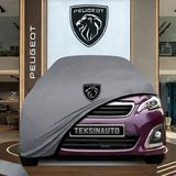 ULTRASHOP Peugeot 108 Top (2018 - ) Gri Kumaş Oto Branda Araca Özel Penye Araba Brandası Araç Örtüsü