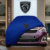 ULTRASHOP Peugeot 108 Top (2018 - ) Mavi Kumaş Oto Branda Araca Özel Penye Araba Brandası Araç Örtüsü
