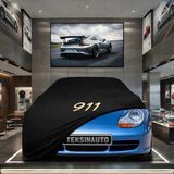 ULTRASHOP Porsche 911 996 (1997-2001) Kumaş Oto Branda Araç Brandası Siyah Renk Kumaş Penye Araba Brandası Pratik Araç Örtüsü