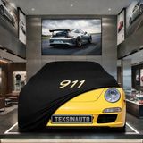 ULTRASHOP Porsche 911 997 Targa (2008-2013) Kumaş Oto Branda Araç Brandası Siyah Renk Kumaş Penye Araba Brandası Pratik Araç Örtüsü
