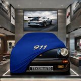 ULTRASHOP Porsche 911 Cabriolet (1982-1989) Kumaş Oto Branda Araç Brandası Mavi Renk Kumaş Penye Araba Brandası Pratik Araç Örtüsü
