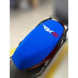 ULTRASHOP Rks Pollo 50 Mavi Sele Kılıfı Su Geçirmez Motosiklet Sele Kılıfı Logolu Sele Koltuk Kılıfı-X