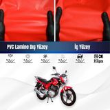 ULTRASHOP Rmg Moto Gusto Prego 125 Motosiklet Brandası Su Geçirmez Branda Kırmızı Branda Motor Branda M - Bağlantı Klipsi