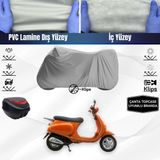 ULTRASHOP Ultra Shop Vespa Et 4 Motosiklet Brandası Çanta Topcase Uyumlu Motor Brandası - Gri
