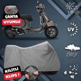 ULTRASHOP Vespa Gts 125 Motosiklet Brandası Arka Çanta Uyumlu Su Geçirmez Motosiklet Branda