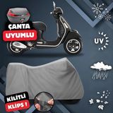 ULTRASHOP Vespa Gts 300 Super Motosiklet Brandası Arka Çanta Uyumlu Su Geçirmez Motosiklet Branda