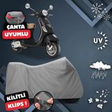 ULTRASHOP Vespa Lx 150 I.e Motosiklet Brandası Arka Çanta Uyumlu Su Geçirmez Motosiklet Branda