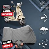 ULTRASHOP Vespa Lxv 125 Motosiklet Brandası Arka Çanta Uyumlu Su Geçirmez Motosiklet Branda