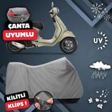 ULTRASHOP Vespa Primavera 150 S Motosiklet Brandası Arka Çanta Uyumlu Su Geçirmez Motosiklet Branda