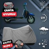 ULTRASHOP Vespa Px 200 Motosiklet Brandası Arka Çanta Uyumlu Su Geçirmez Motosiklet Branda