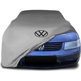 ULTRASHOP Volkswagen Passat 5 (1996 - 2000) Gri Kumaş Araba Branda Logolu Kumaş Araba Brandası Penye Oto Branda - Araç modeline özel tasarım