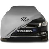 ULTRASHOP Volkswagen Passat B7 Variant Sw (2010 - 2014) Gri Kumaş Araba Branda Logolu Kumaş Araba Brandası Penye Oto Branda - Araç modeline özel tasarım