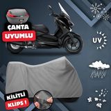 ULTRASHOP Yamaha X-Max 250 Momodesign Motosiklet Brandası Arka Çanta Uyumlu Su Geçirmez Motosiklet Branda