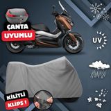 ULTRASHOP Yamaha X-Max 300 Abs Motosiklet Brandası Arka Çanta Uyumlu Su Geçirmez Motosiklet Branda