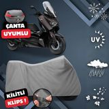 ULTRASHOP Yamaha X-Max 300 Iron Max Abs Motosiklet Brandası Arka Çanta Uyumlu Su Geçirmez Motosiklet Branda