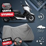 ULTRASHOP Yamaha X-Max 400 Abs Motosiklet Brandası Arka Çanta Uyumlu Su Geçirmez Motosiklet Branda