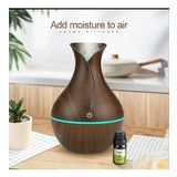 Ultrasonik Hava Nemlendirici Aromaterapi Difüzör Uçucu Yağ Mini Araba Ev Mist Maker Defuxiaomi (Kahverengi)