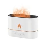 Ultrasonik Hava Nemlendirici Buhar Makinesi Alev Simülasyonlu 250Ml Aroma Difüzörü Beyaz