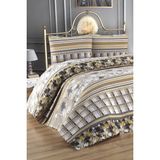 Ultrasonik Kapitoneli Bengi Çift Kişilik Yatak Örtüsü - Çok Renkli - 235 x 250 cm