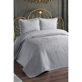 Ultrasonik Kapitoneli Fenomen Çift Kişilik Yatak Örtüsü Gri - 230 x 250 cm