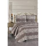 Ultrasonik Kapitoneli Leopar Çift Kişilik Yatak Örtüsü - Çok Renkli - 200 x 230 cm
