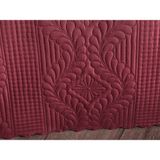 Ultrasonik Kapitoneli Sena Çift Kişilik Yatak Örtüsü Bordo - 230 x 250 cm