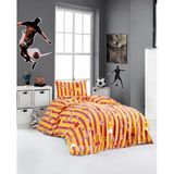 Ultrasonik Kapitoneli Star Tek Kişilik Pike Takımı 160X235 Cm Sarı Kırmızı