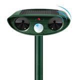 Ultrasonik kedi korkutucu, güneş enerjili sansar kovucu, kedi kovucu, hareket sensörlü, 10 m'ye kadar, otomatik 13,5 kHz - 65,5 kHz ultrasonik kovucu, kediler, köpekler, fareler, kuşlar, sansar için