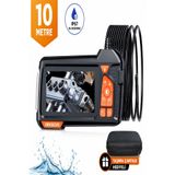 ULTRATEKNO 10 Metre Endoskop Kamera 1080P HD Boru İçi Görüntüleme Kamerası 4.3" IPS Ekranlı IP67 Su Geçirmez Yılan Kamera
