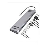 Ultratekno 14 In 1 Macbook Uyumlu Type-C Hub USB 3.0-SD/TF-RJ45-HDMI-VGA-USB-C 60W Dönüştürücü Çoklayıcı